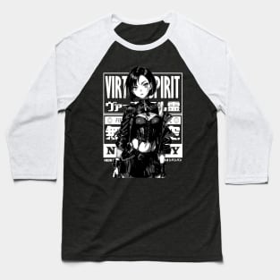 Cyberpunk Girl Goth Japanese Fashion #4 Baseball T-Shirt